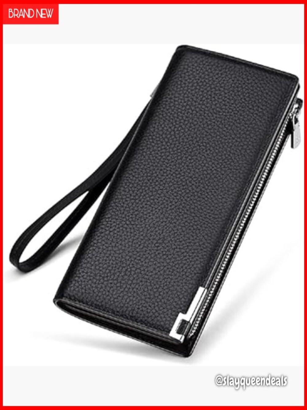 Large Capacity Genuine Leather Zipper Wallet RFID Blocking Travel Organizer